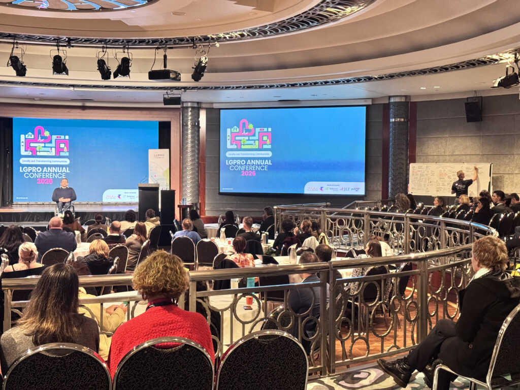 Image from LG Pro Annual Conference 2026 of keynote speaker and graphic recorder